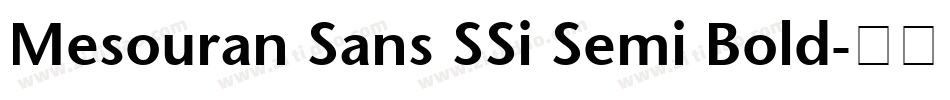 Mesouran Sans SSi Semi Bold字体转换